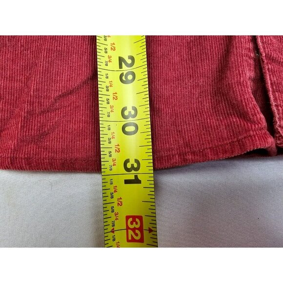 Pendleton Size Medium Mens Burgundy Corduroy Button Down Long Sleeve Shirt - Picture 8 of 10